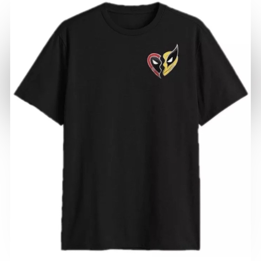 Marvel Studios Mens’ Deadpool & Wolverine
Black Graphic T-Shirt
S, M, L, XL, 2XL